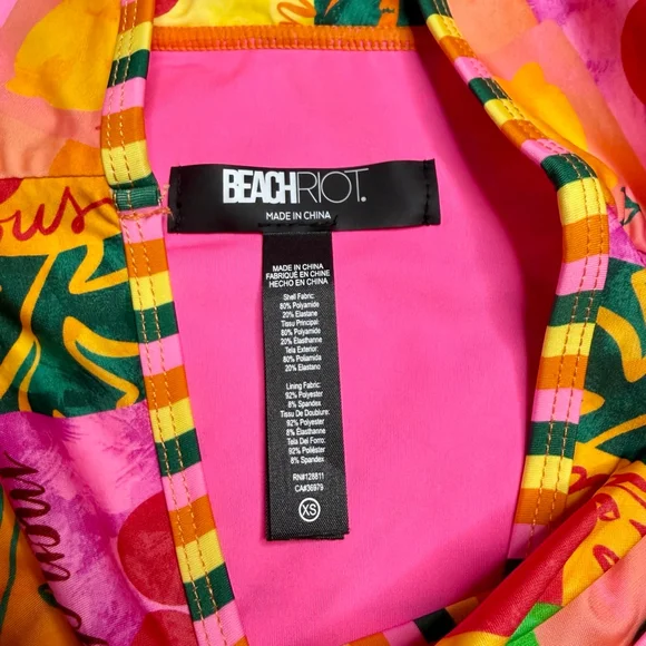 Beach Riot Carlotta Fruits Swimsuit Bathing Suit Bikini BOTTOMS Size XS - Picture 6 of 9